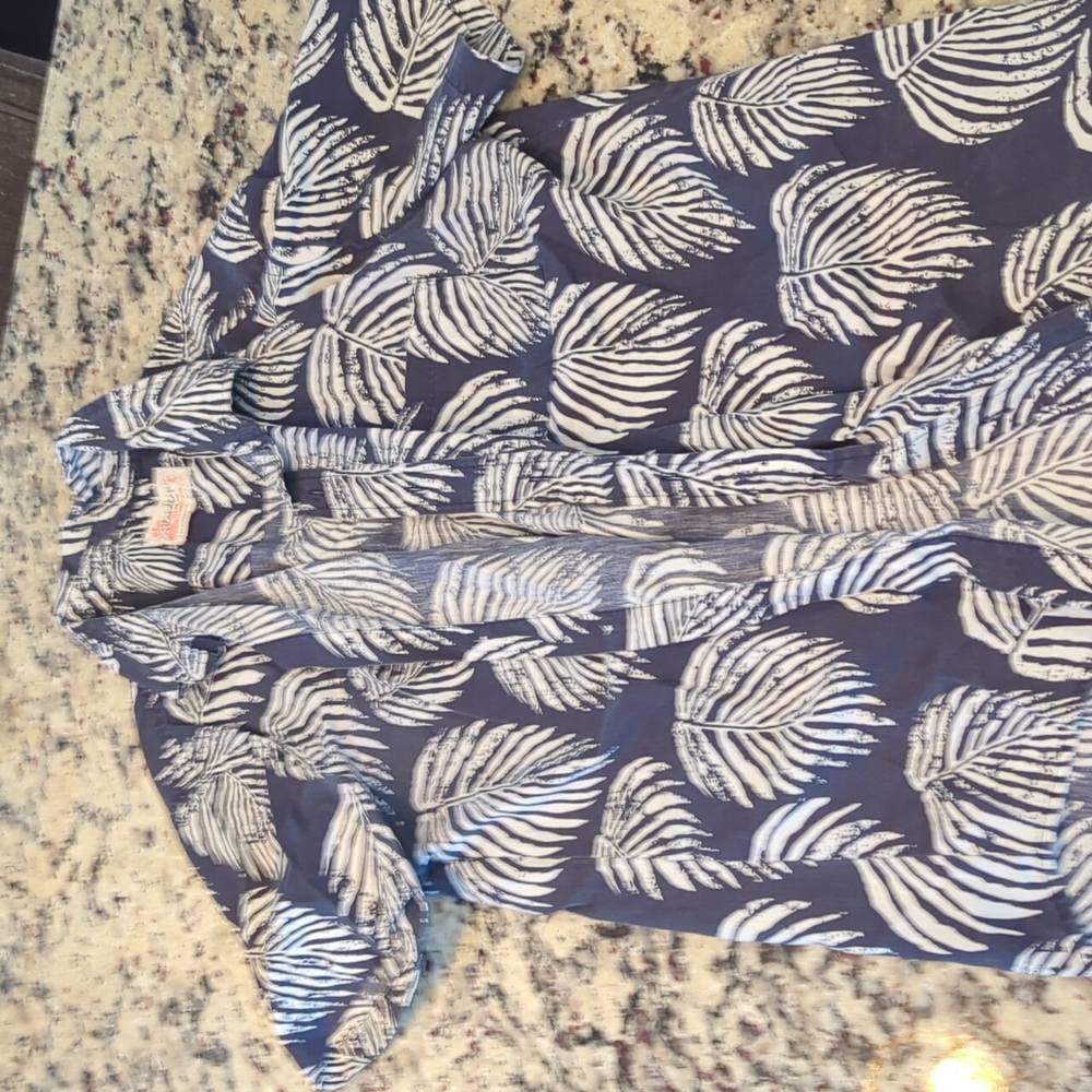 Island Haze, Men's tropical shirt, Navy, size L, button up
